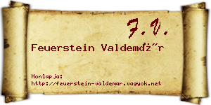 Feuerstein Valdemár névjegykártya